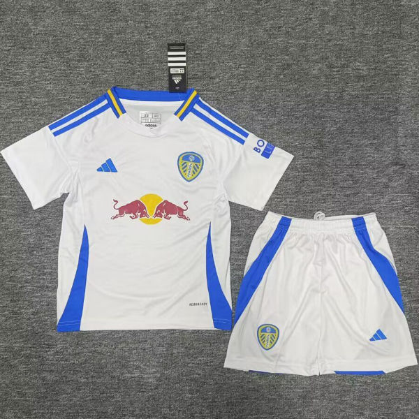 2024/25 Leeds United Home White Kids Soccer Jersey
