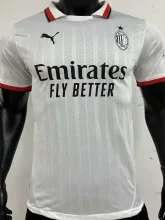 2024/25 AC Milan Away White Player Version Soccer Jersey