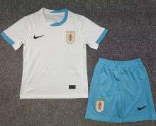 2024/25 Uruguay Away White Kids Soccer Jersey