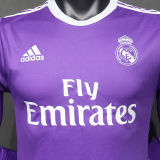 2016/17 RM Purple Away Retro Player Version Long Sleeve Soccer Jersey 球员版