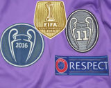 2016/17 RM Purple Away Retro Player Version Long Sleeve Soccer Jersey 球员版