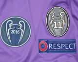 2016/17 RM Purple Away Retro Player Version Long Sleeve Soccer Jersey 球员版