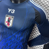 2024/25 Japan Home Y-3 Blue Player Version Long Sleeve Jersey