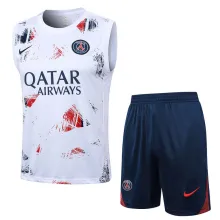 2025 PSG White Vest Training Jersey(A Set)