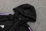 2025 Germany Black Hoody Zipper Jacket Tracksuit