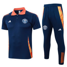 2025 M Utd Sapphire Blue POLO Training Tracksuit