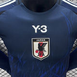2024/25 Japan Home Y-3 Blue Player Version Long Sleeve Jersey