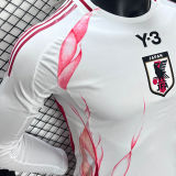 2024/25 Japan Away Y-3 White Player Version Long Sleeve Jersey