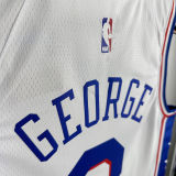 2025 76ers GEORGEG #8 White NBA Jerseys 热压