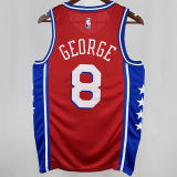 2025 76ers GEORGEG #8 Red NBA Jerseys 热压