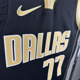 2025 Mavericks Dončić #77 Black Honor Edition NBA Jerseys