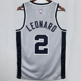 2021 Spurs LEONARD #2 Grey NBA Jerseys