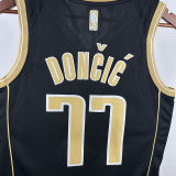 2025 Mavericks Dončić #77 Black Honor Edition NBA Jerseys