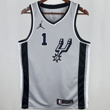 2021 Spurs WEMBANYAMA #1 Grey NBA Jerseys