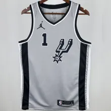 2021 Spurs WEMBANYAMA #1 Grey NBA Jerseys