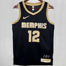 2025 Mavericks MORANT #12 Black Honor Edition NBA Jerseys