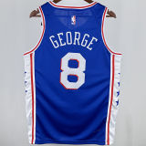 2025 76ers GEORGEG #8 Blue NBA Jerseys 热压