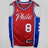 2025 76ers GEORGEG #8 Red NBA Jerseys 热压