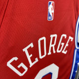 2025 76ers GEORGEG #8 Red NBA Jerseys 热压