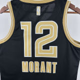 2025 Mavericks MORANT #12 Black Honor Edition NBA Jerseys