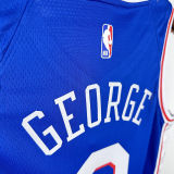 2025 76ers GEORGEG #8 Blue NBA Jerseys 热压