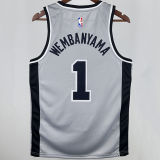 2021 Spurs WEMBANYAMA #1 Grey NBA Jerseys