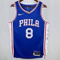 2025 76ers GEORGEG #8 Blue NBA Jerseys 热压