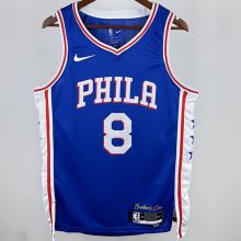 2025 76ers GEORGEG #8 Blue NBA Jerseys 热压
