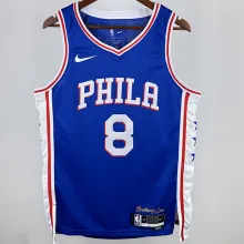 2025 76ers GEORGEG #8 Blue NBA Jerseys 热压