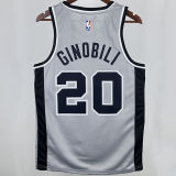 2021 Spurs GINOBILI #20 Grey NBA Jerseys