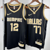 2025 Mavericks Dončić #77 Black Honor Edition NBA Jerseys