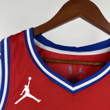 2025 76ers GEORGEG #8 Red NBA Jerseys 热压
