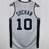 2021 Spurs DEROZAN #10 Grey NBA Jerseys