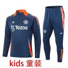 2025 M Utd Sapphire Blue Kids Sweater Tracksuit