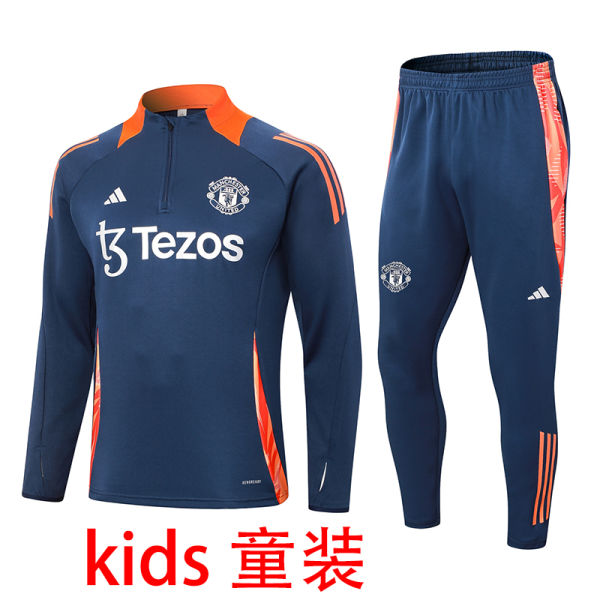 2025 M Utd Sapphire Blue Kids Sweater Tracksuit