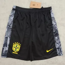 2024/25 Brazil Black Fans Shorts Pants 灰边