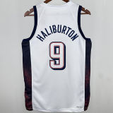 2025 Team USA HALIBURTON #9 White NBA Jerseys