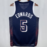 2025 Team USA EDWARDS #5 Sapphire Blue NBA Jerseys