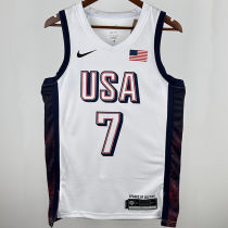 2025 Team USA DURANT #7 White NBA Jerseys