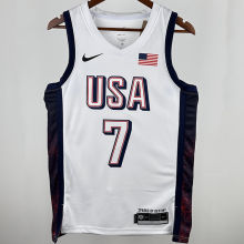 2025 Team USA DURANT #7 White NBA Jerseys