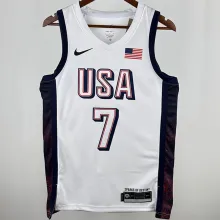 2025 Team USA DURANT #7 White NBA Jerseys
