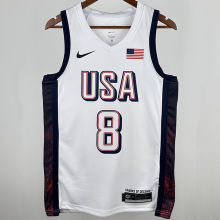 2025 Team USA LEONARD #8 White NBA Jerseys