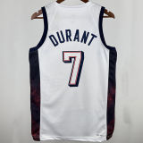 2025 Team USA DURANT #7 White NBA Jerseys