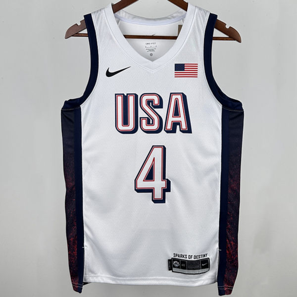 2025 Team USA CURRY #4 White NBA Jerseys