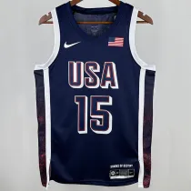 2025 Team USA BOOKER #15 Sapphire Blue NBA Jerseys