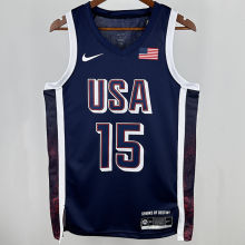 2025 Team USA BOOKER #15 Sapphire Blue NBA Jerseys