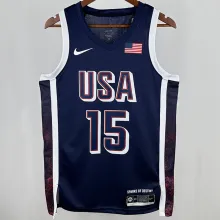2025 Team USA BOOKER #15 Sapphire Blue NBA Jerseys