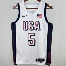 2025 Team USA EDWARDS #5 White NBA Jerseys