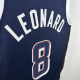 2025 Team USA LEONARD #8 Sapphire Blue NBA Jerseys