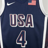 2025 Team USA CURRY #4 Sapphire Blue NBA Jerseys